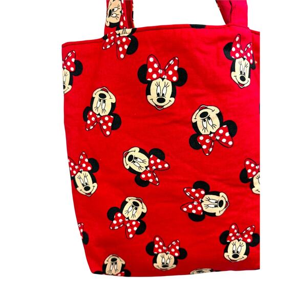 Vintage handmade reversible Minnie Mouse polka dot tote bag - Picture 3 of 4